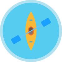 canoa plano multi circulo icono vector