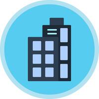 Building Flat Multi Circle Icon vector