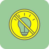 No Lights Filled Yellow Icon vector