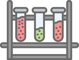 Test Tubes Line Filled Light Icon vector