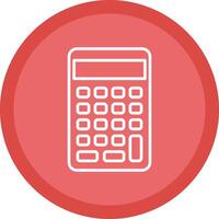 Calculator Line Multi Circle Icon vector