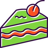 Cake Slice filled Design Icon vector