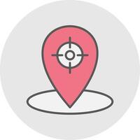 Geo Targeting Line Filled Light Icon vector