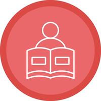 Reading Book Line Multi Circle Icon vector