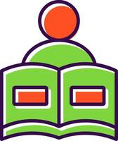 Reading Book filled Design Icon vector