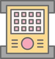 Field Controller Line Filled Light Icon vector