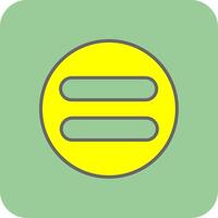 Equal Filled Yellow Icon vector