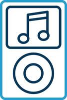 Music Player Line Blue Two Color Icon vector