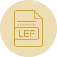 LEF File Format Line Yellow Circle Icon vector