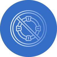 Prohibited Sign Flat Bubble Icon vector