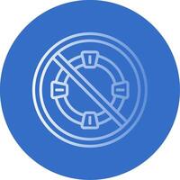 Prohibited Sign Flat Bubble Icon vector