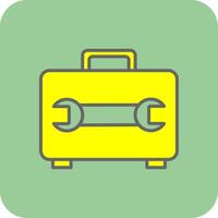 Toolbox Filled Yellow Icon vector