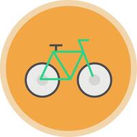 Bicycle Flat Multi Circle Icon vector