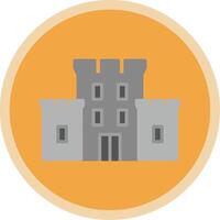 Castle Flat Multi Circle Icon vector