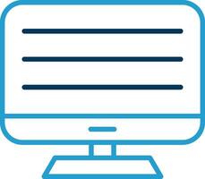 Computer Line Blue Two Color Icon vector