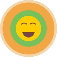 Happy Flat Multi Circle Icon vector