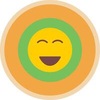 Happy Flat Multi Circle Icon vector