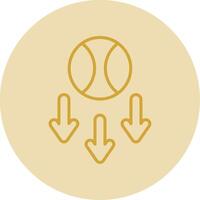 Gravity Line Yellow Circle Icon vector