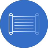 Old Scroll Gradient Line Circle Icon vector