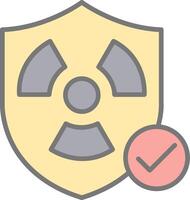 Safety Nuclear Line Filled Light Icon vector