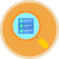 Search Database Flat Multi Circle Icon vector