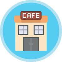 café plano multi circulo icono vector