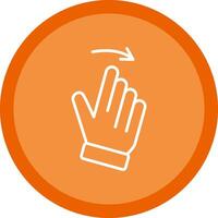 Swipe Right Line Multi Circle Icon vector