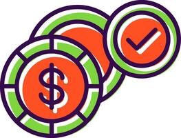 Dollar filled Design Icon vector