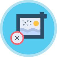 Delete Flat Multi Circle Icon vector