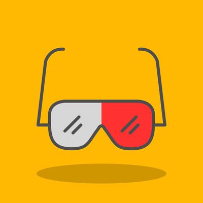 Reading Glasses Filled Shadow Icon
