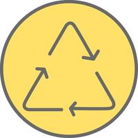 Recycle Line Filled Light Icon vector