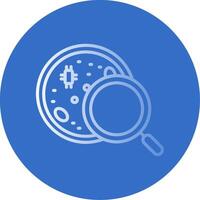 Petri Dish Flat Bubble Icon vector