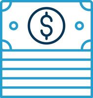 Stack Line Blue Two Color Icon vector