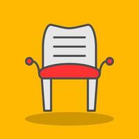 Armchair Filled Shadow Icon vector