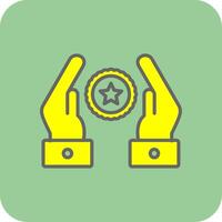 Premium Quality Filled Yellow Icon vector