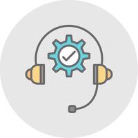 Technical Support Line Filled Light Icon vector