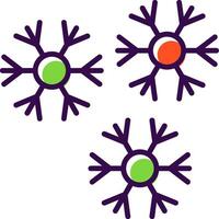 Snowflakes filled Design Icon vector