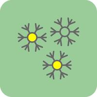 copos de nieve glifo degradado esquina icono vector