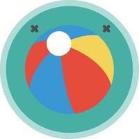 Beach Ball Flat Multi Circle Icon vector