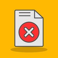 Cancel Filled Shadow Icon vector