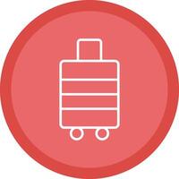 equipaje línea multi circulo icono vector