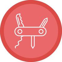 Knife Line Multi Circle Icon vector