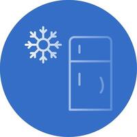 Refrigerator Flat Bubble Icon vector