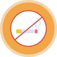 No de fumar plano multi circulo icono vector