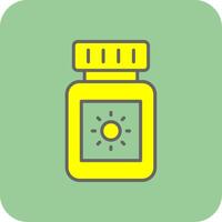 Sun Block Filled Yellow Icon vector