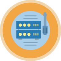 Tech Support Flat Multi Circle Icon vector