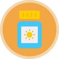 Sun Block Flat Multi Circle Icon vector
