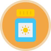 Sun Block Flat Multi Circle Icon vector