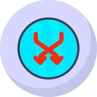 Shuffle Flat Bubble Icon vector