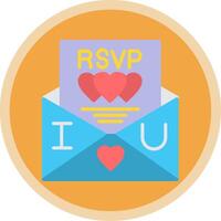 Rsvp Flat Multi Circle Icon vector